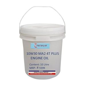 Z Premium 4T Plus Gold API SM Technosynthese High Performance Semi Synthetic Engine Oil for Bikes 10W30 MA2 Engine Oil Bucket 10l